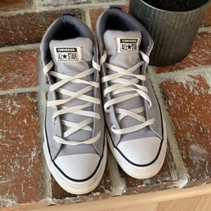 Gray converse shoes